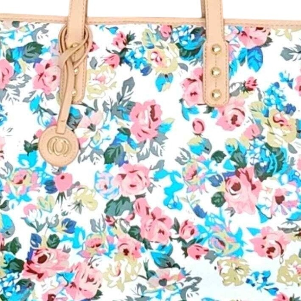 Payless Floral Tote Bag Multicolor Spring Travel Beach‎ Cute Bloomcore